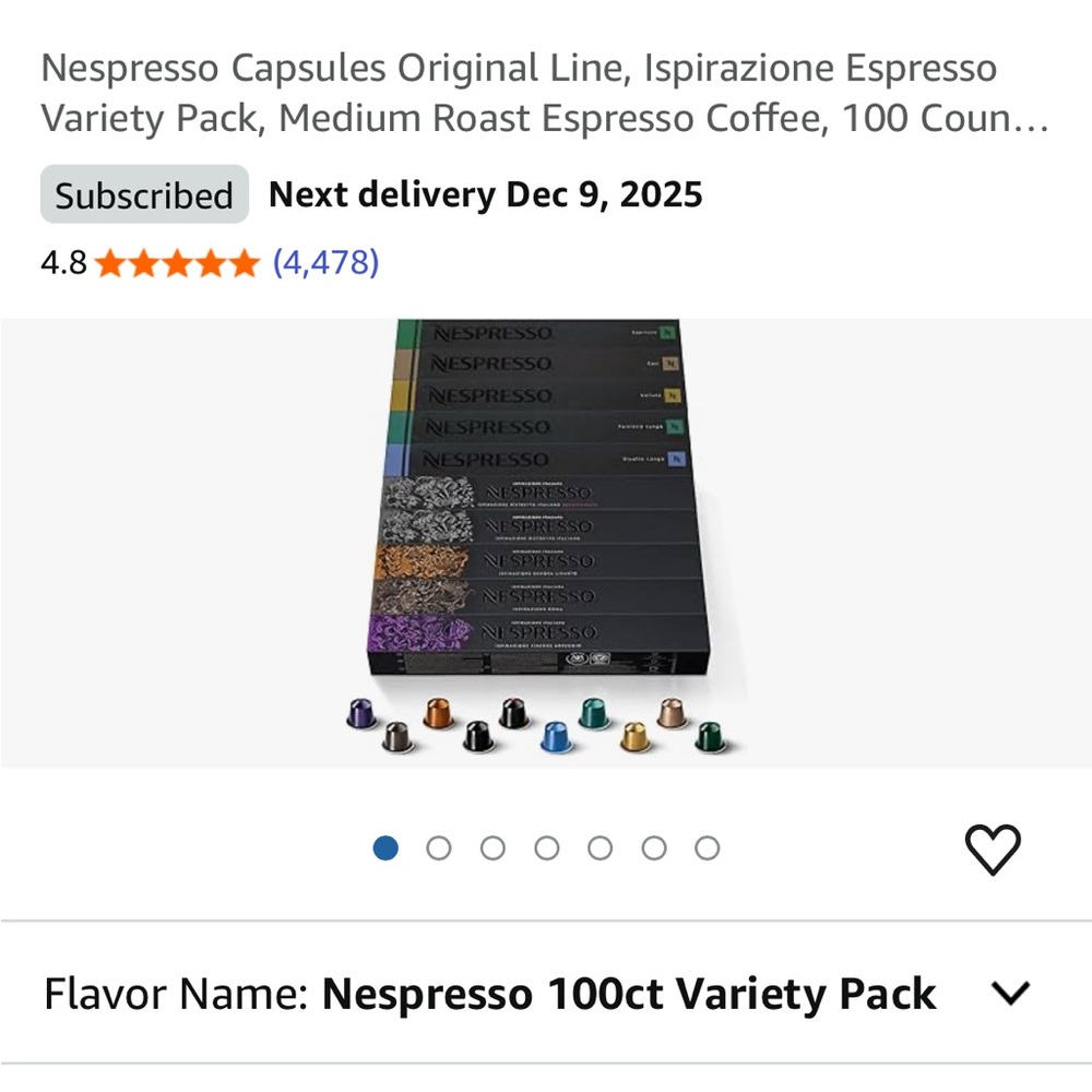 Nespresso Espresso Variety Pack - Multi-Color Capsules